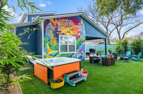 Stylish 4BR with Infrared Sauna, Hot Tub, Cornhole and Cowboy Pool